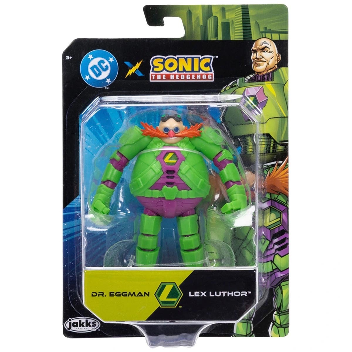 Boneco 6cm Articulada Dr. Eggman Lex Luthor - Sonic Warner