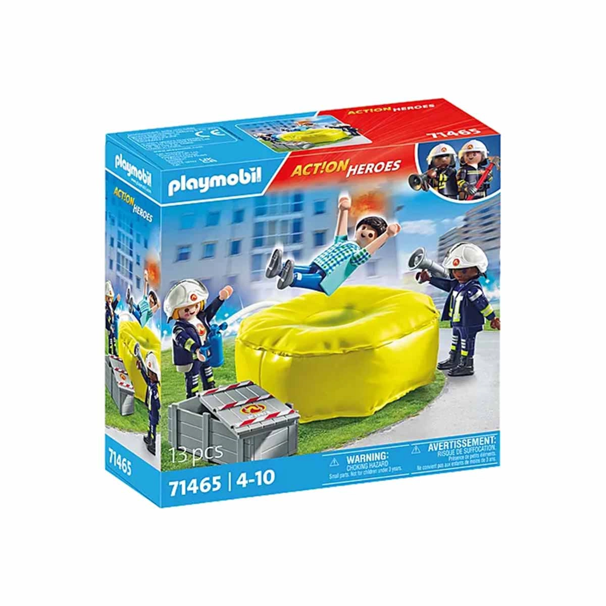 Bombeiro Com Colchão De Ar - Playmobil Action Heroes 71465 Bombeiro Com Colchão De Ar - Playmobil Action Heroes 71465