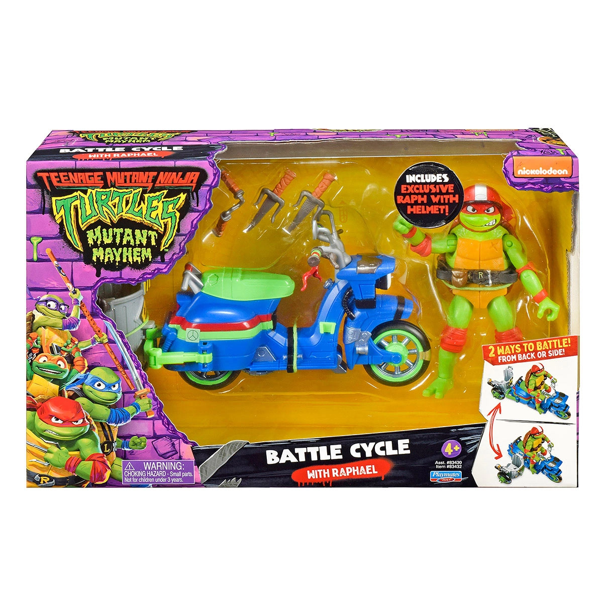 As Tartarugas Ninja - Veículo Battle Cycle Com Raphael