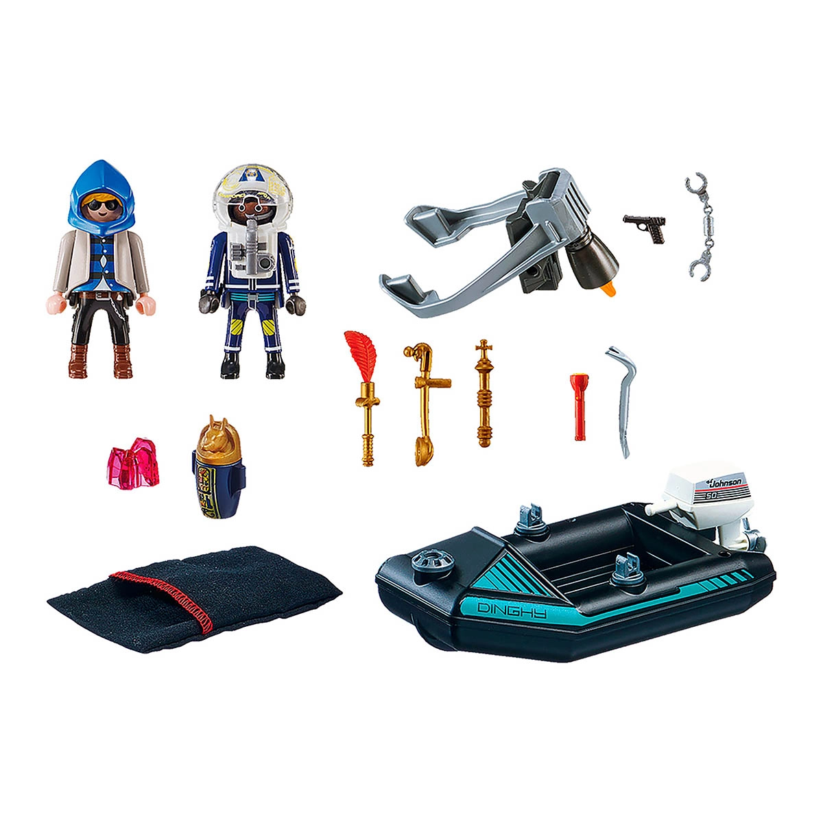 Playmobil - Polícia Com Jet Pack E Barco - City Action - 70782 Playmobil - Polícia Com Jet Pack E Barco - City Action - 70782