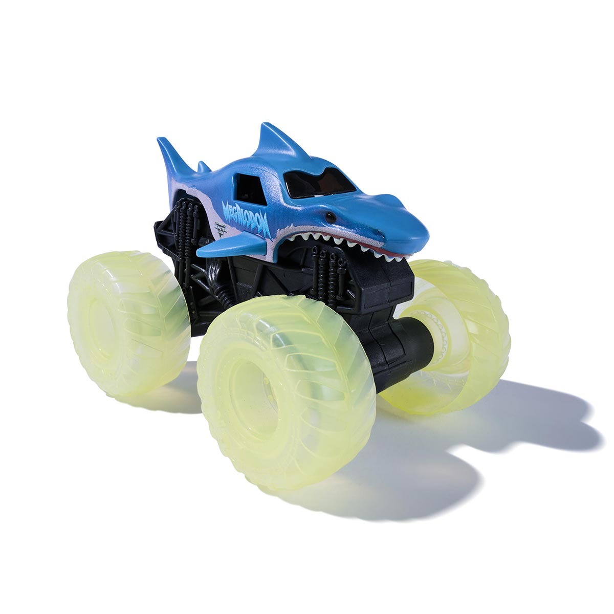 Monster Jam - Carrinho Megalodon 1:43 Com Rodas Neon Com Luz