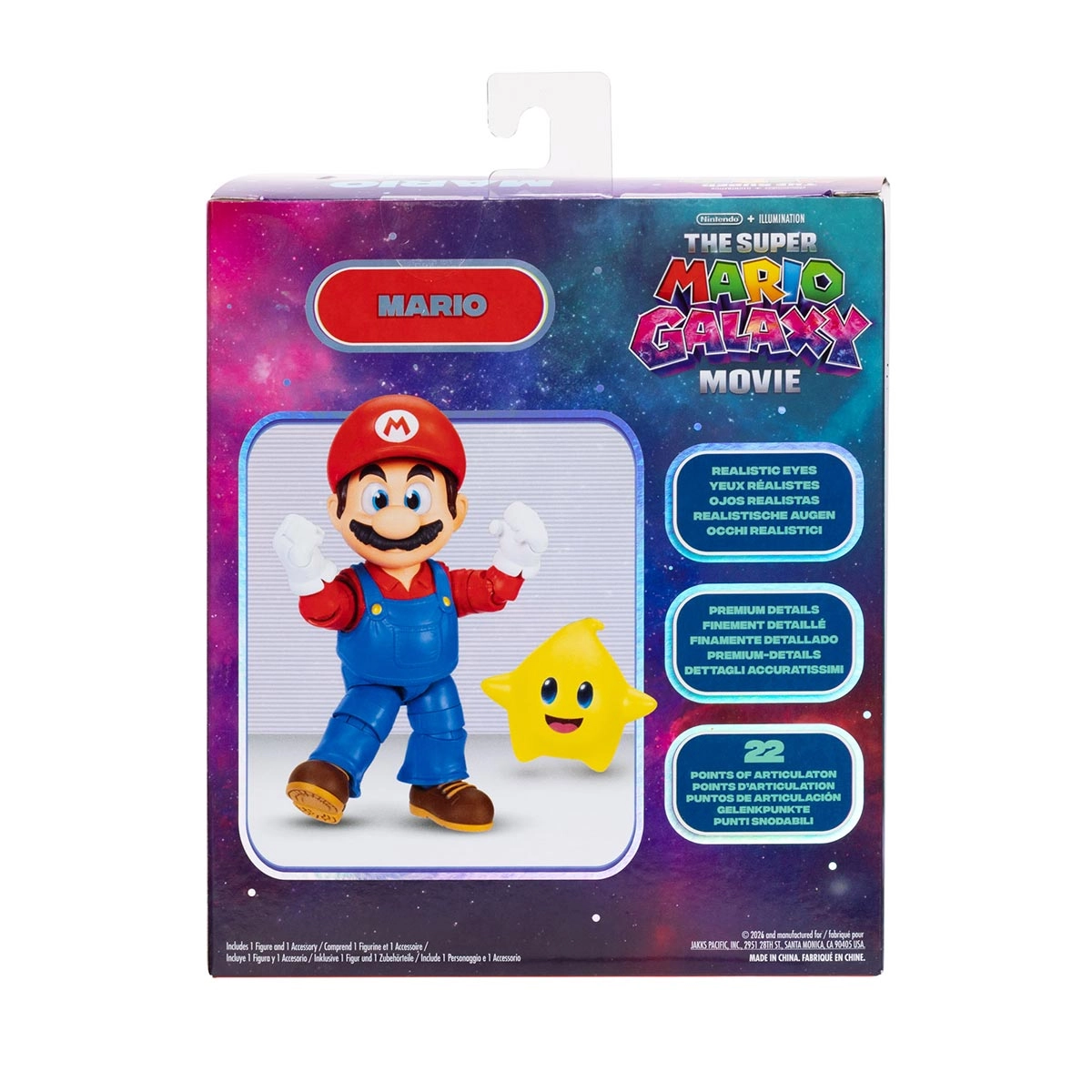 Boneco Articulado Mario de 12cm com Estrela - Super Mario Filme