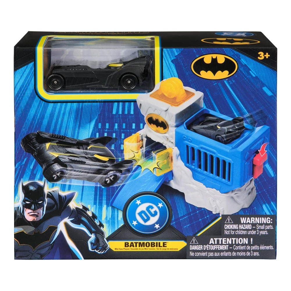 Batman - Playset Mini Batcaverna Com Pista E Batmovel