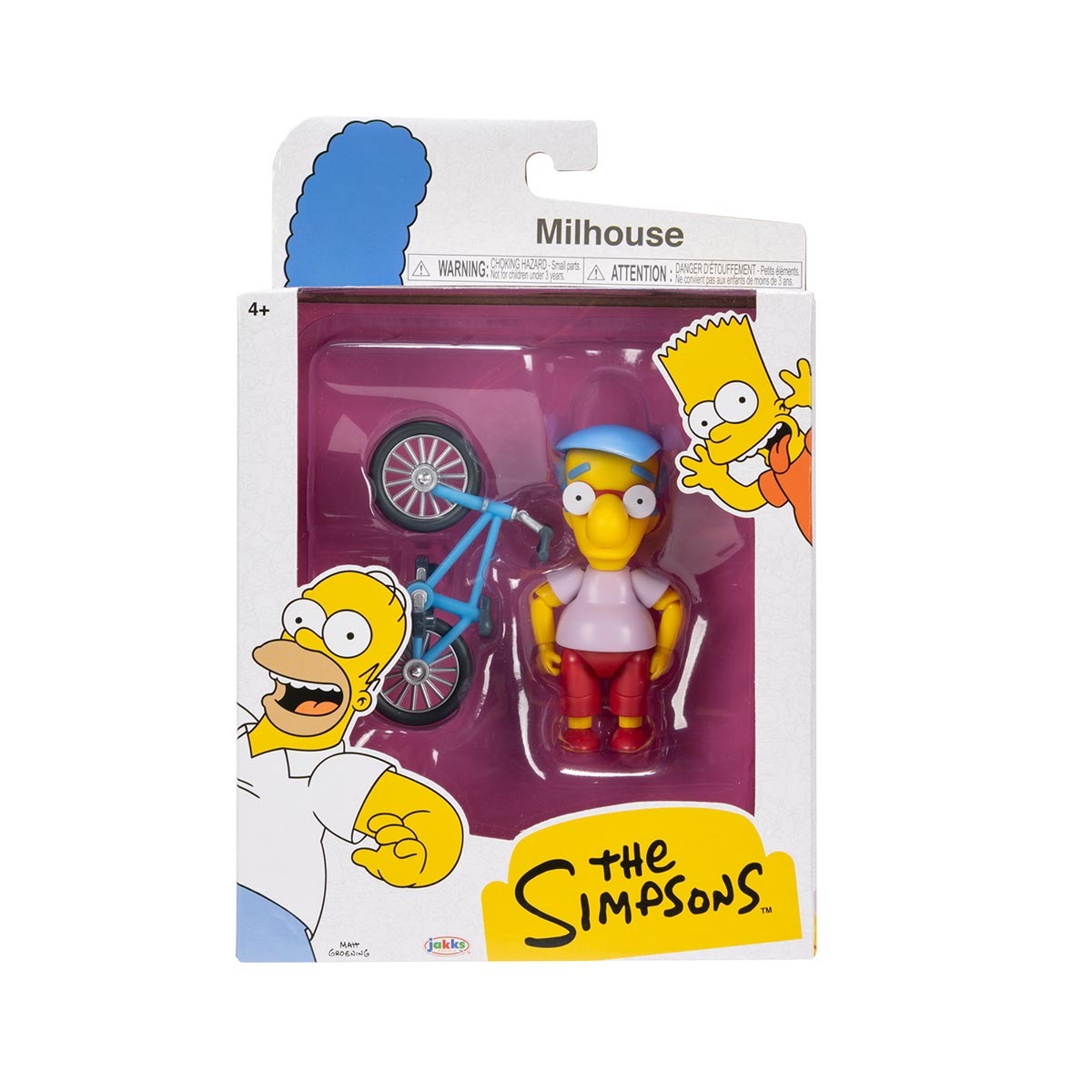 Boneco Milhouse de 8cm com Bicicleta - Os Simpsons