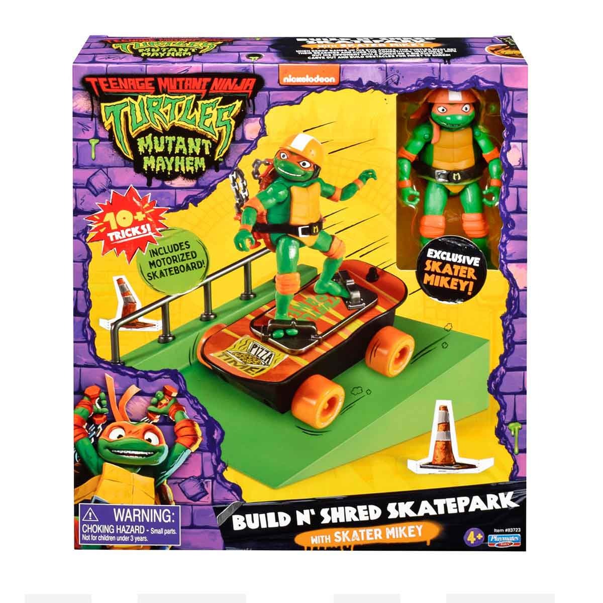 Pista De Skate Com Boneco Mikey Skatista - Tartarugas Ninja