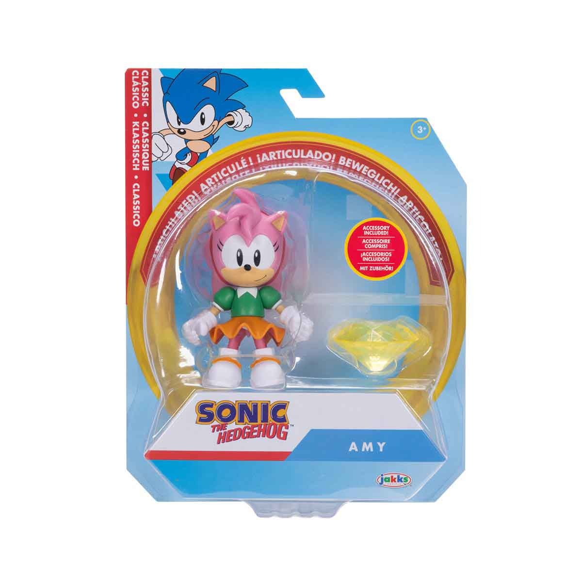 Boneca Articulada Amy De 9Cm Com Acessorio - Sonic