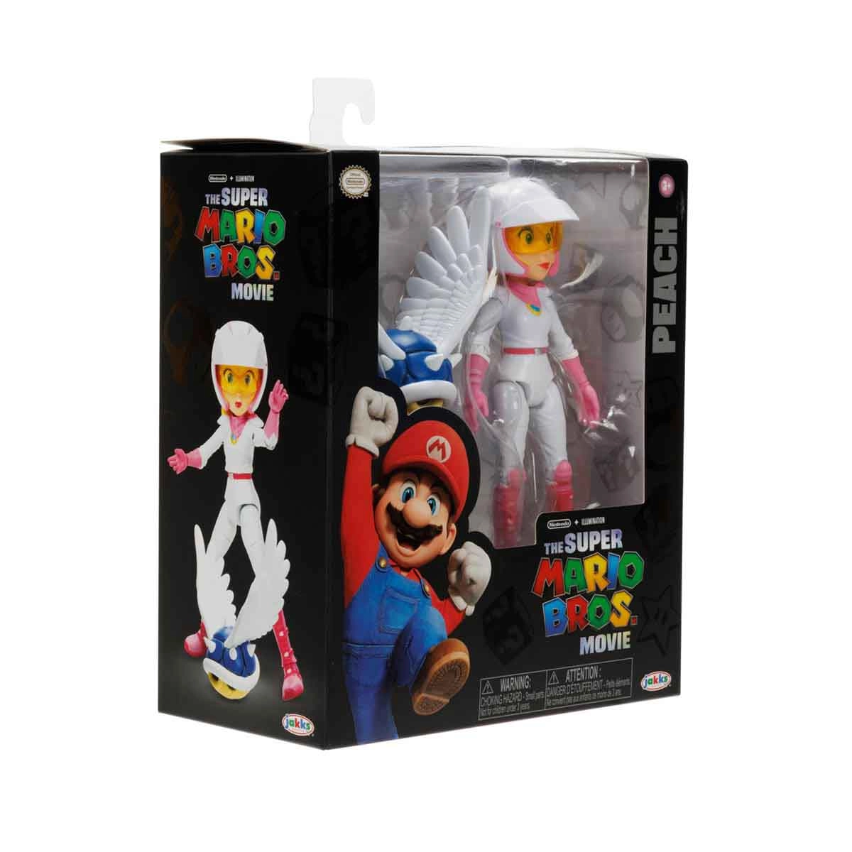 Boneca Peach De 14Cm Com Casco Azul - Super Mario Filme