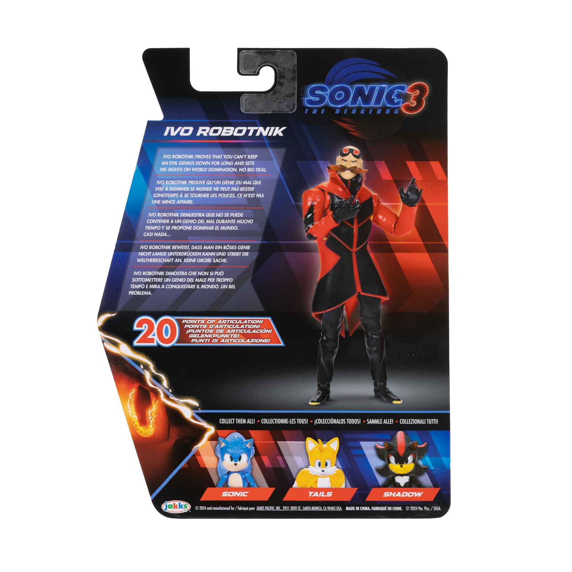 Boneco Articulado Ivo Robotnik De 12Cm - Sonic 3: O Filme