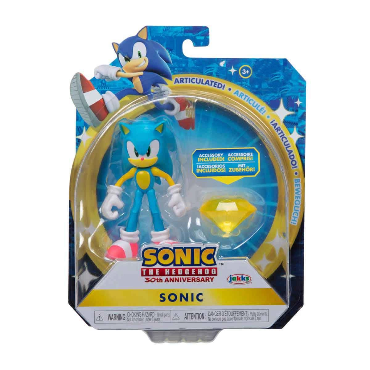 Boneco Articulado Sonic De 9Cm Com Acessorio - Sonic