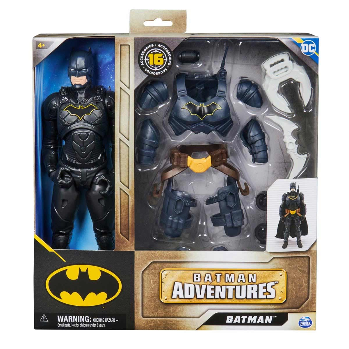 Boneco Batman De 30Cm Com Armadura De Batalha + Acessorios