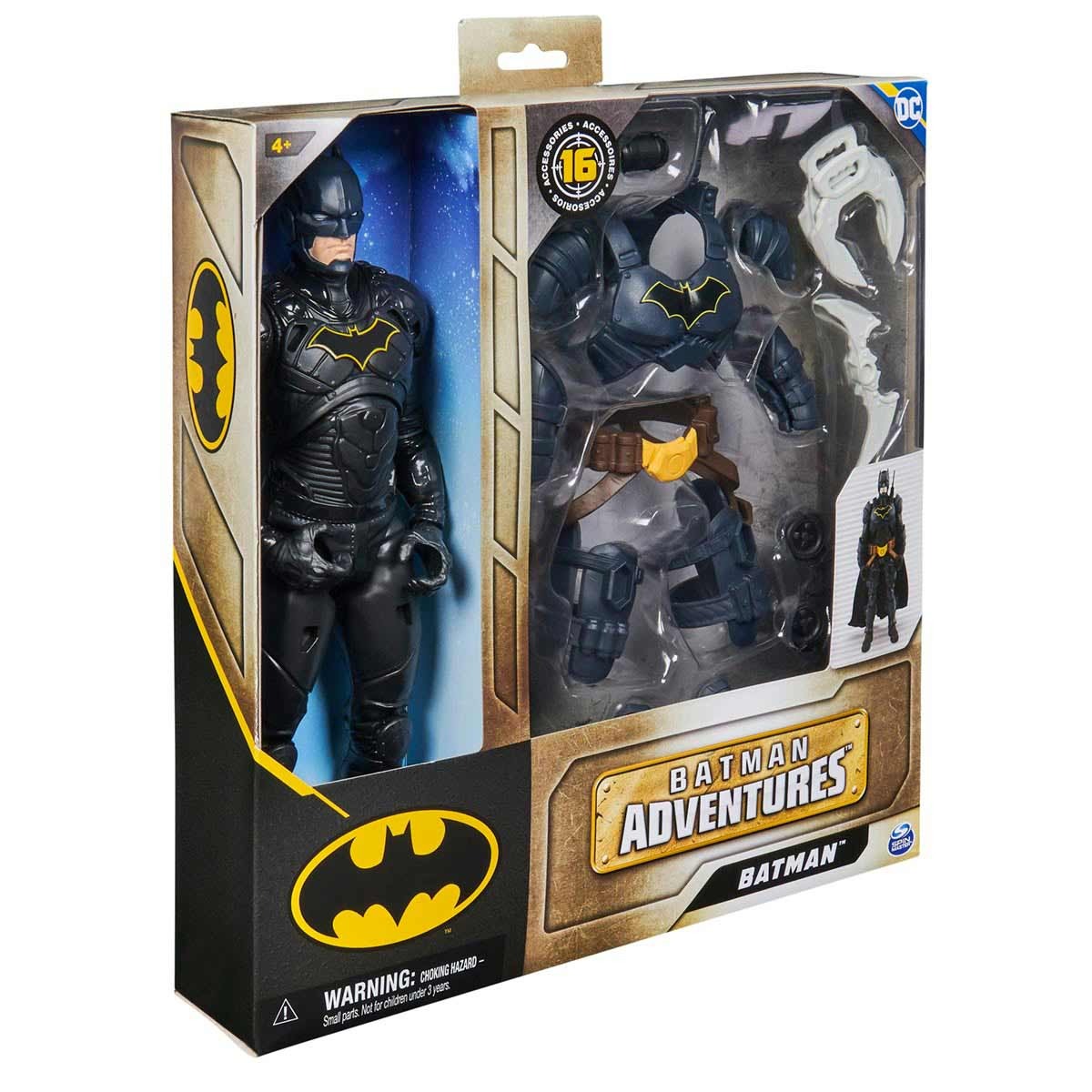 Boneco Batman De 30Cm Com Armadura De Batalha + Acessorios
