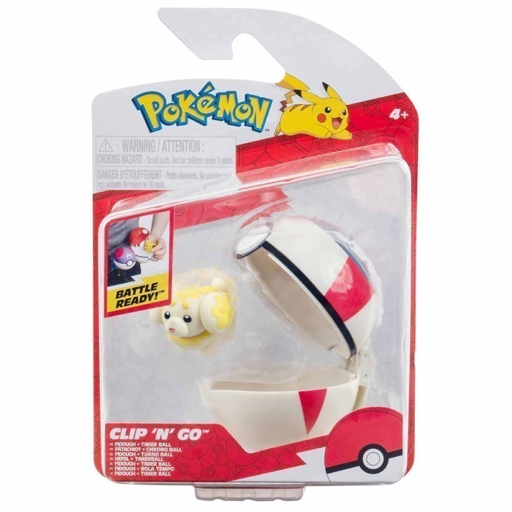 Boneco Fidough Com Pokebola Timer - Pokemon