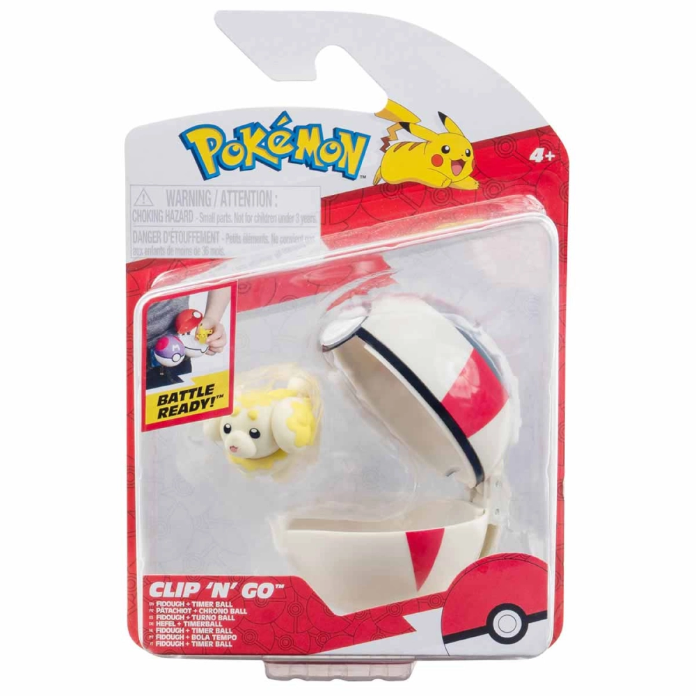 Boneco Fidough Com Pokebola Timer - Pokemon