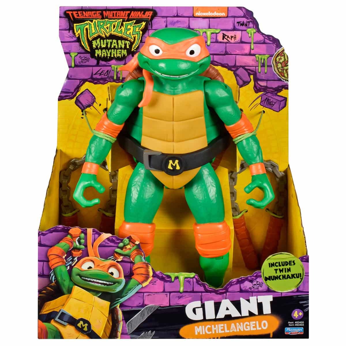Boneco Gigante Michelangelo De 30Cm - As Tartarugas Ninja