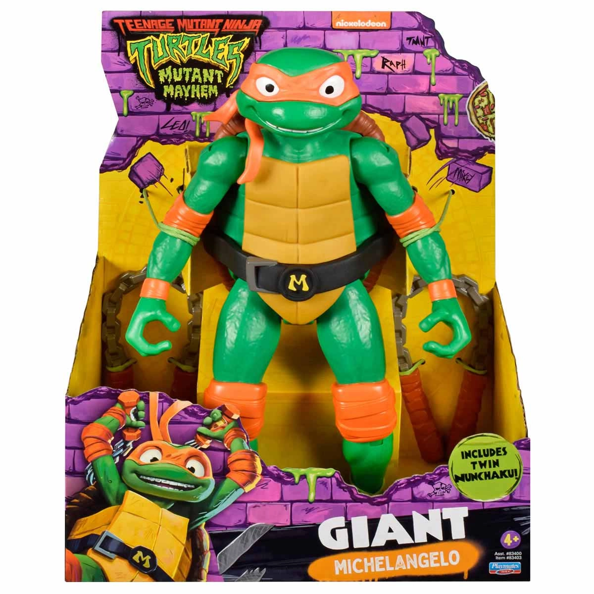 Boneco Gigante Michelangelo De 30Cm - As Tartarugas Ninja