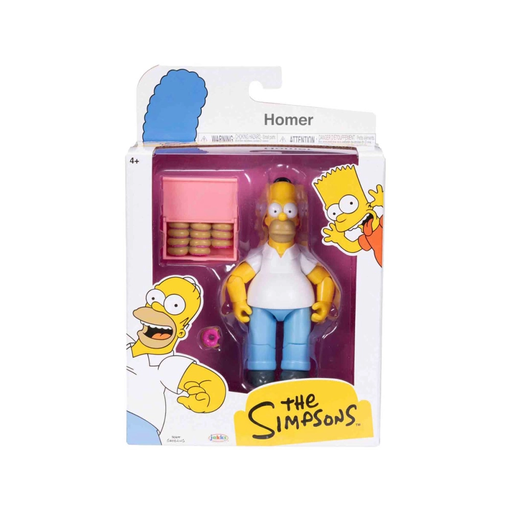 Boneco Homer De 12Cm Com Caixa De Donuts - Os Simpsons