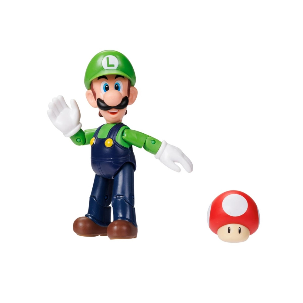 Boneco Luigi De 11Cm Com Super Cogumelo - Super Mario
