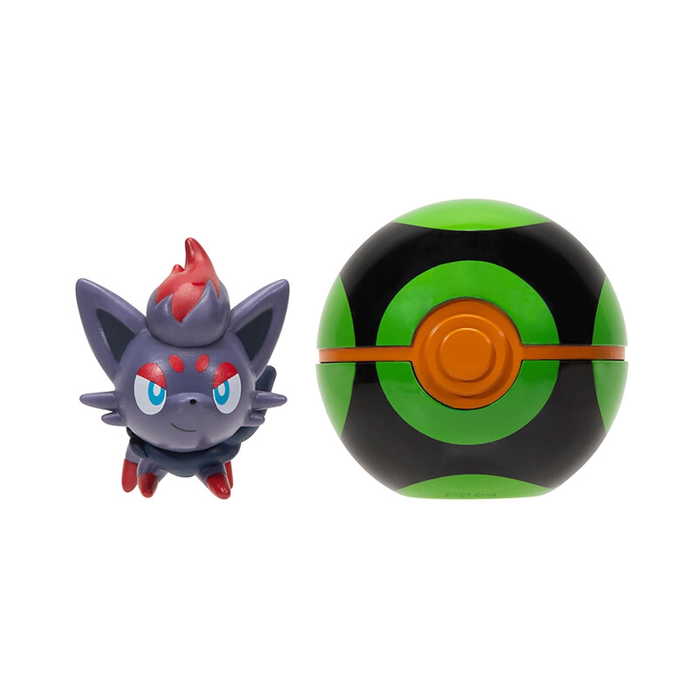 Boneco Pokemon Zorua + Dusk Ball