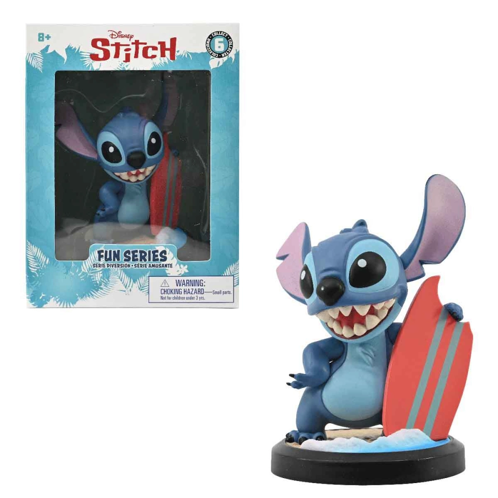 Boneco Stitch Surfista De 8Cm - Yume Hero Box