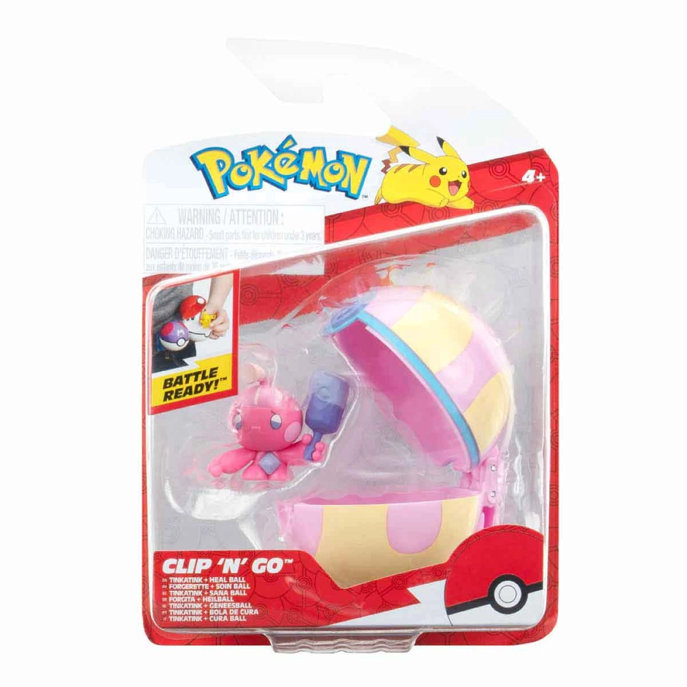 Boneco Tinkatink Com Pokebola Heal - Pokemon