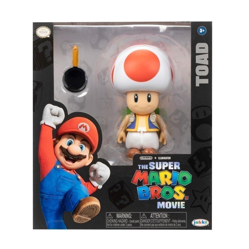 Boneco Toad De 10Cm Com Frigideira - Super Mario Filme