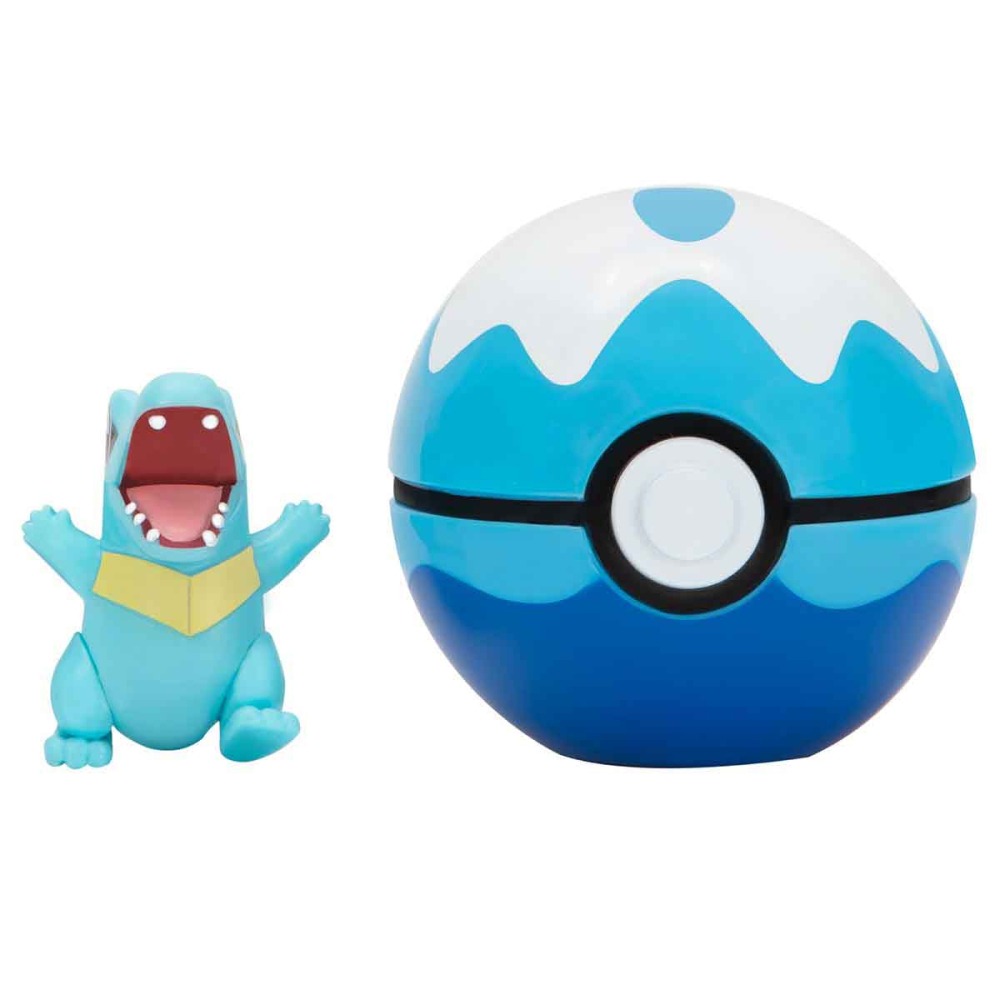 Boneco Totodile Com Dive Ball - Pokemon