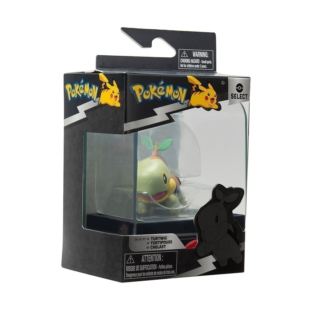 Boneco Turtwig De 4Cm Com Case - Pokemon Serie Select