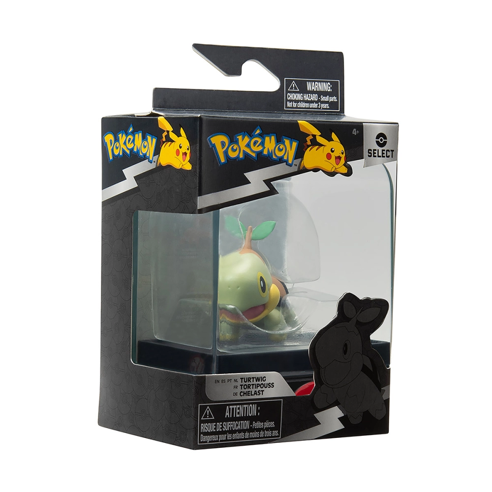 Boneco Turtwig De 4Cm Com Case - Pokemon Serie Select