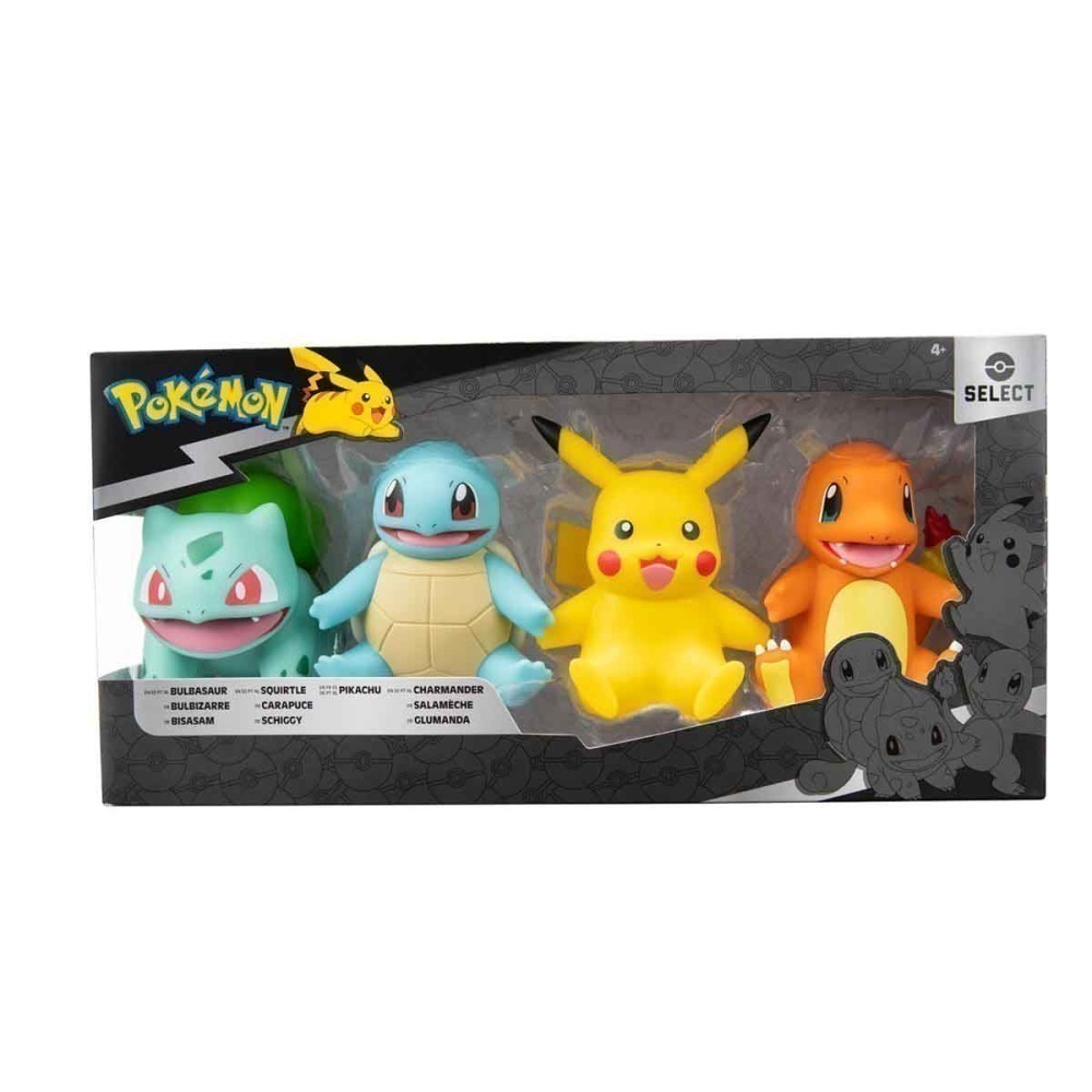 Bonecos Pokemon Pikachu, Charmander, Squirtle E Bulbassauro