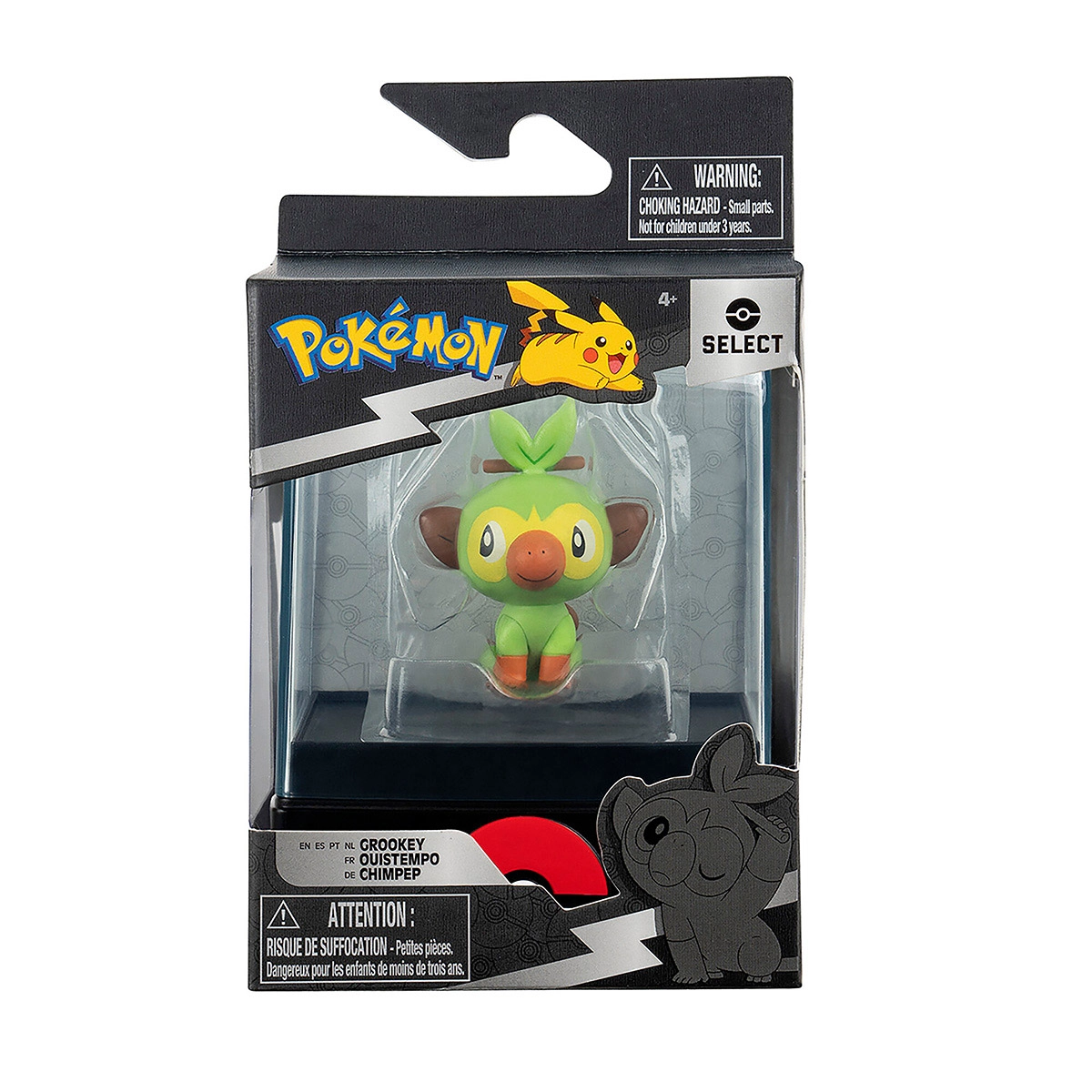 Pokemon - Figuras De Batalha 4Cm Com Case - Grookey