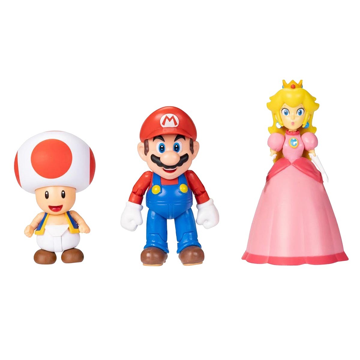 Super Mario - Pack De 3 Bonecos Articuladas De 10cm