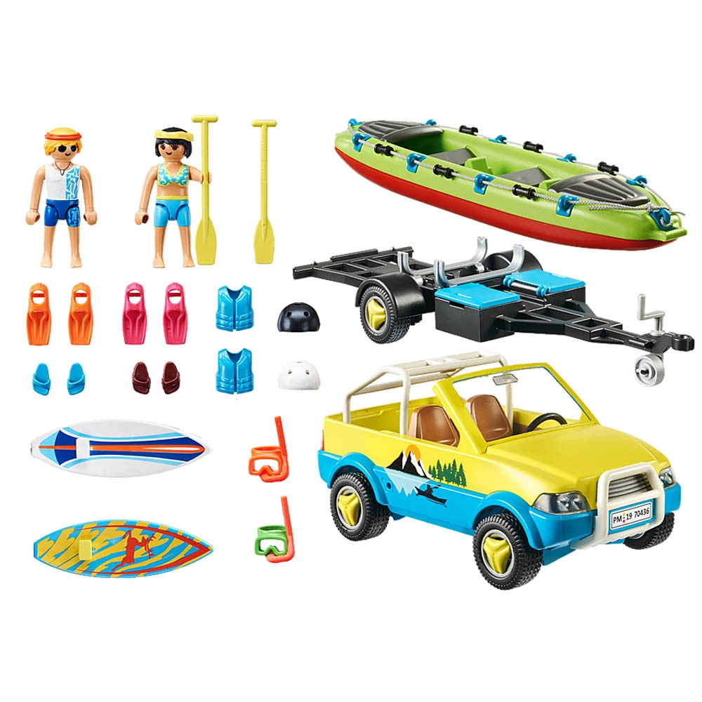 Playmobil - Buggy Com Reboque E Canoa - Family Fun - 70436 Playmobil - Buggy Com Reboque E Canoa - Family Fun - 70436