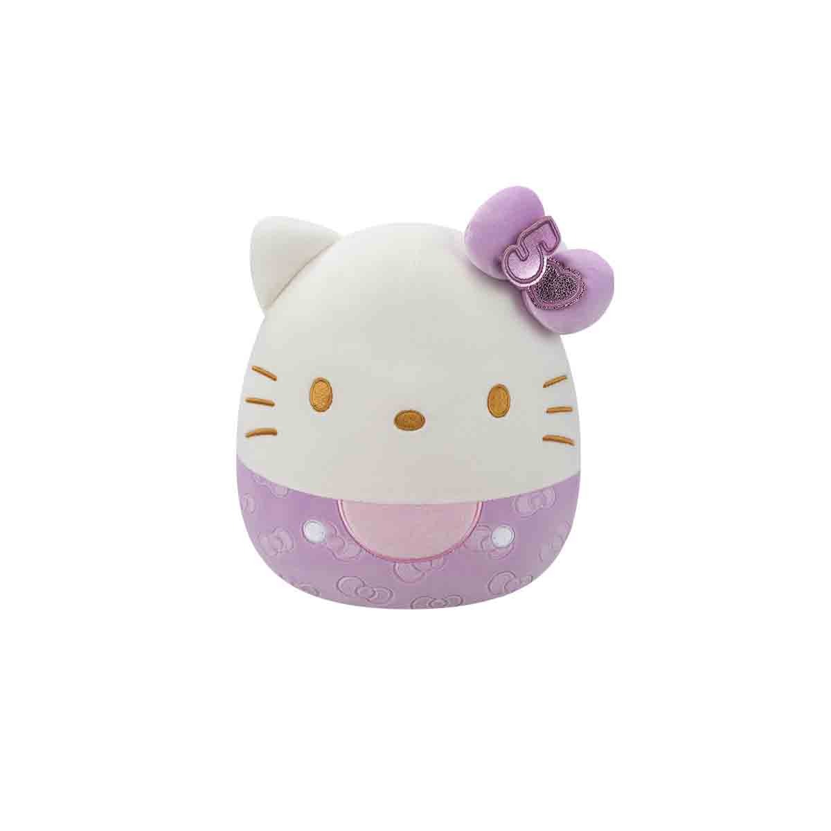 Pélucia Hello Kitty Lilás De 20Cm (50 Anos) - Squishmallows