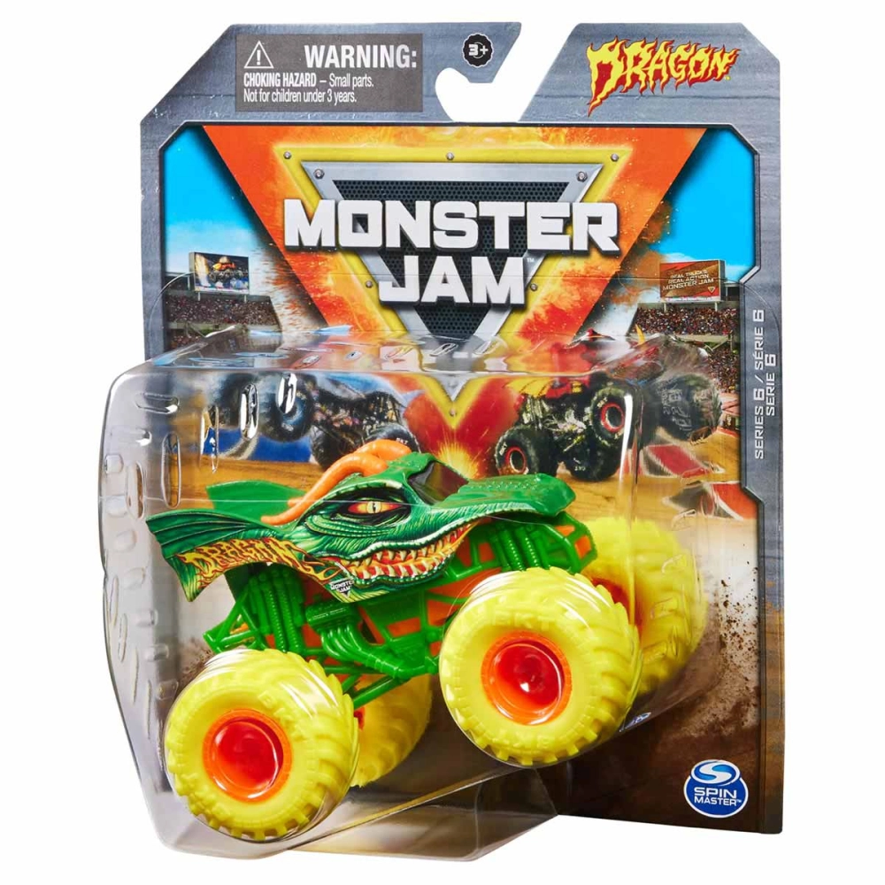 Carrinho Monster Jam 1:64 - Dragon Pneu Amarelo Carrinho Monster Jam 1:64 - Dragon Pneu Amarelo