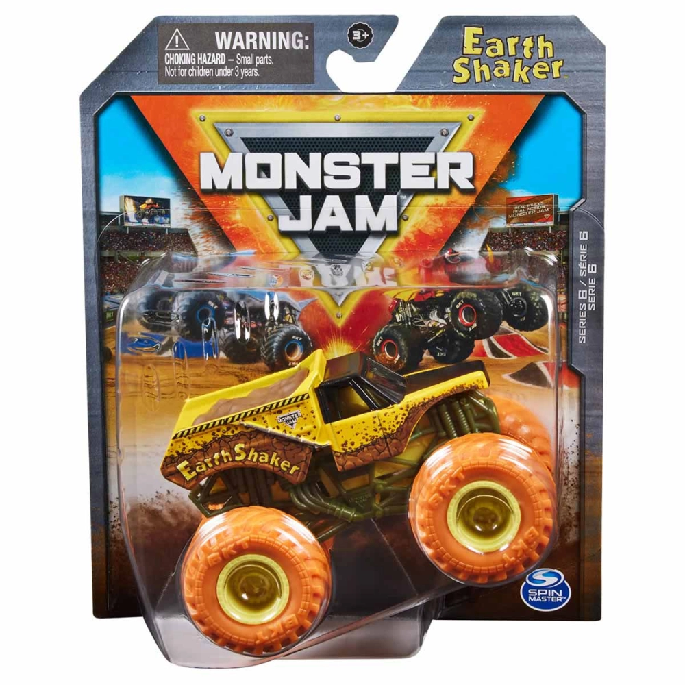 Carrinho Monster Jam 1:64 - Earth Shaker Pneu Laranja