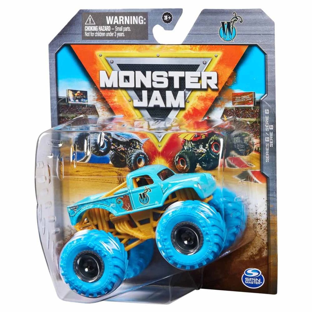 Carrinho Monster Jam 1:64 - Whiplash Pneu Azul