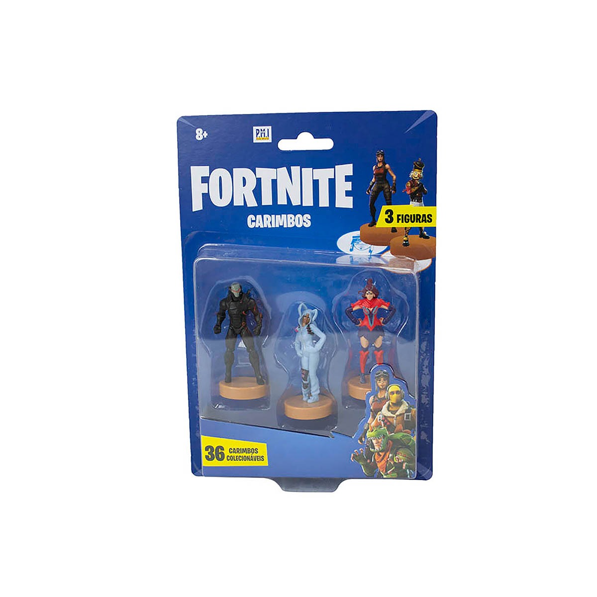 Kit 3 Carimbos Fortnite - Omega, Bunny Brawler E Valor