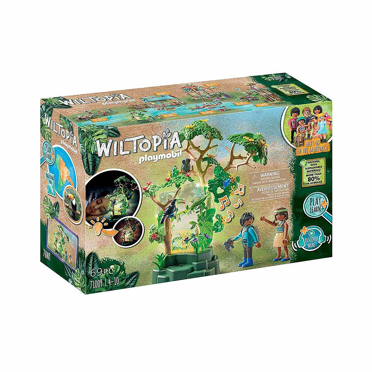 Playmobil - Floresta Tropical Com Luz Noturna - Wiltopia - 71009 Playmobil - Floresta Tropical Com Luz Noturna - Wiltopia - 71009