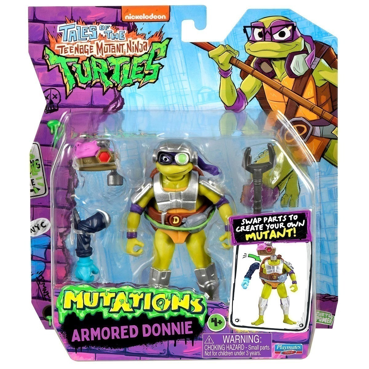 Boneco Donnie Com Acessórios - Tartarugas Ninja Mix 'N Match