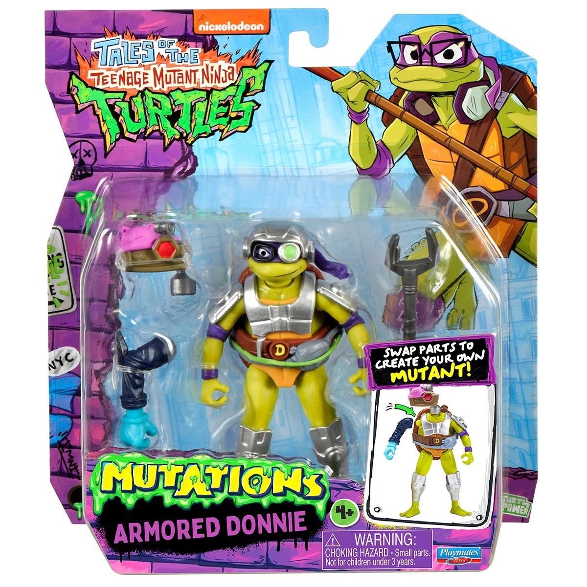 Boneco Donnie Com Acessórios - Tartarugas Ninja Mix 'N Match