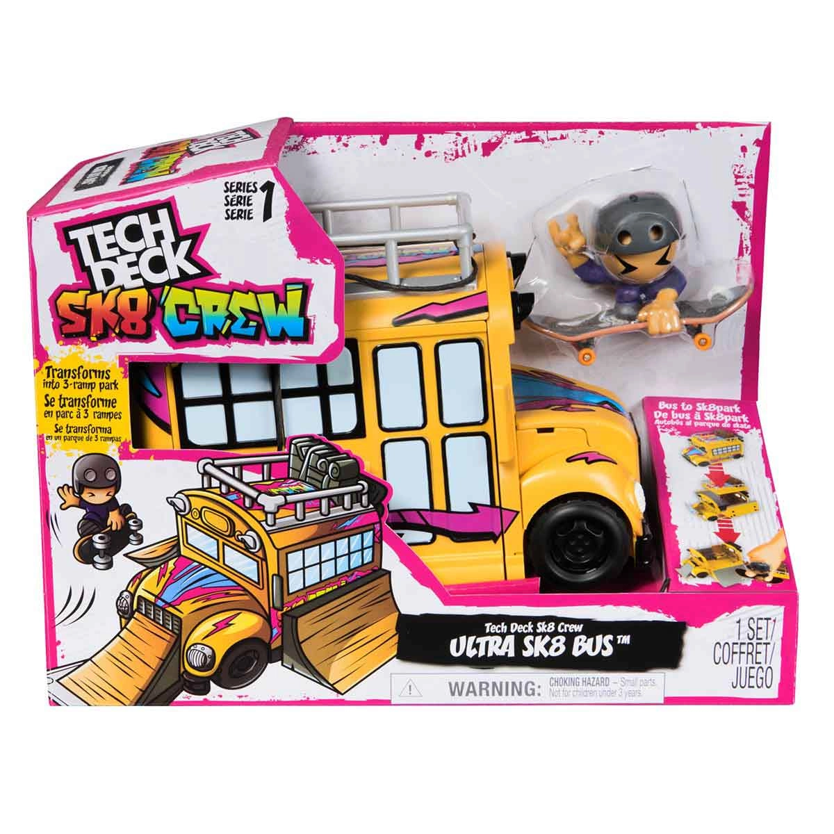 Playset Ônibus Radical Com Boneco Sk8 Crew - Tech Deck