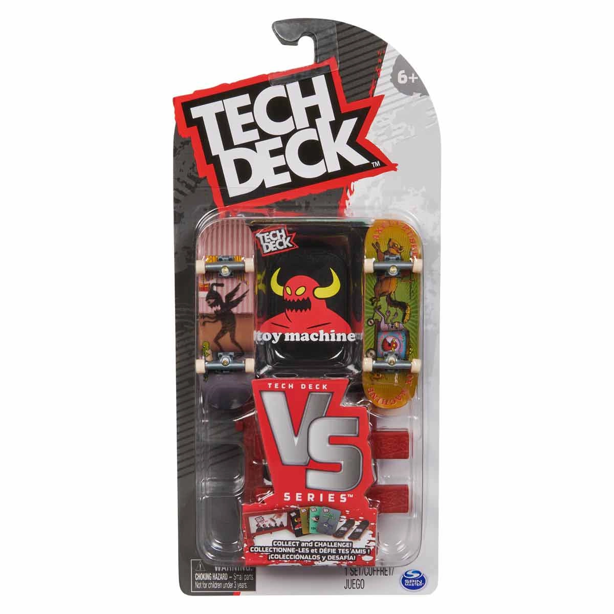 Kit 2 Skate De Dedo Com Obstáculo Toy Machine - Tech Deck