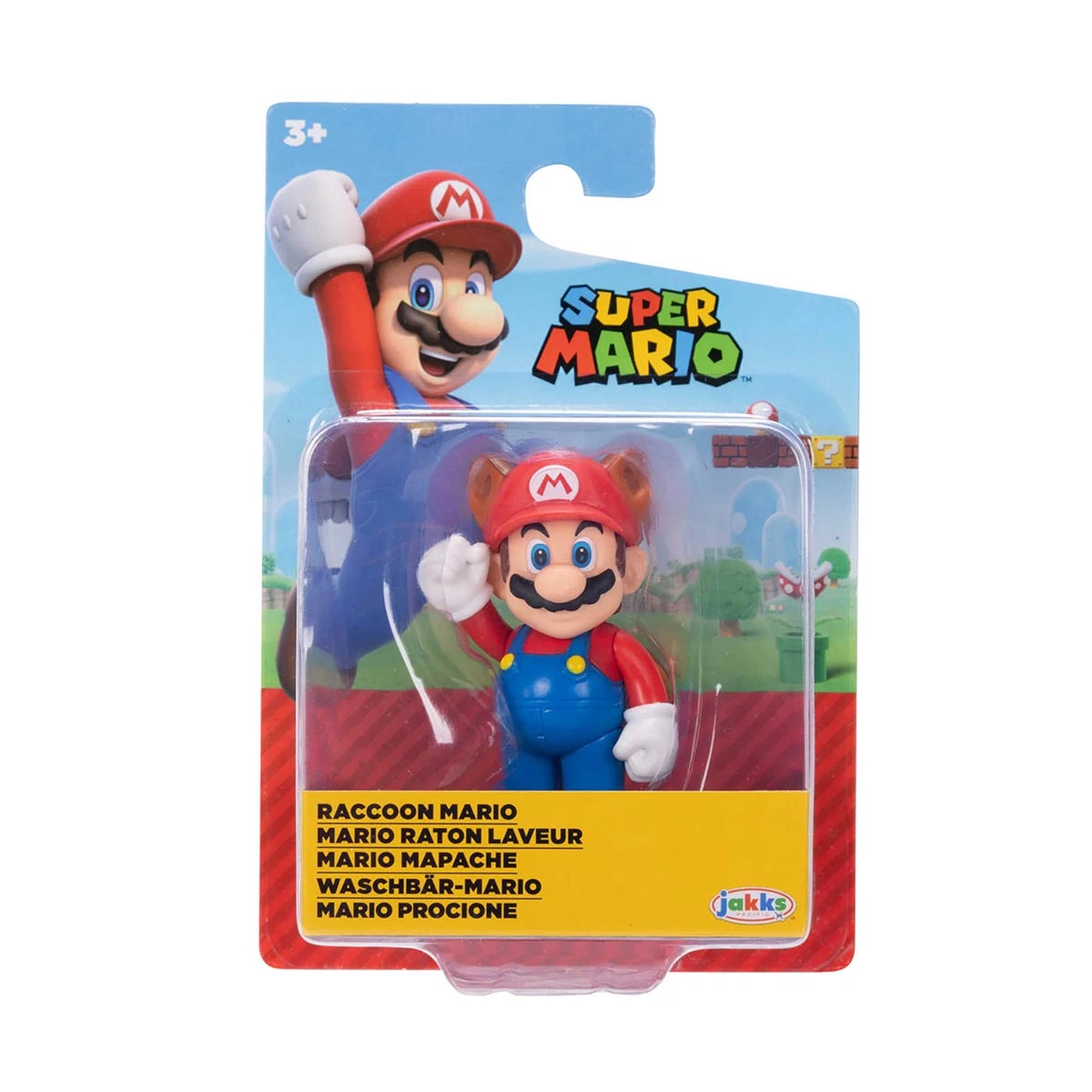 Boneco Articulado Mario Guaxinim de 6cm - Super Mario