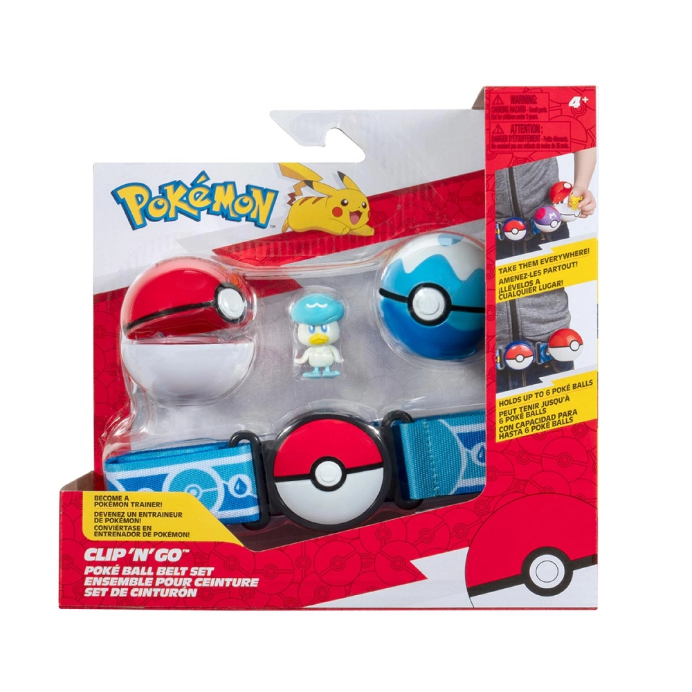 Cinto Com Boneco Quaxly E 2 Pokebolas - Pokemon
