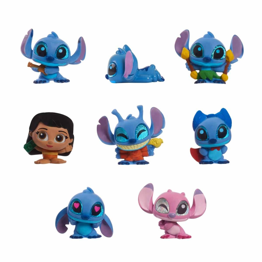 Colecao 8 Bonecos Colecionaveis Stitch - Doorables Disney