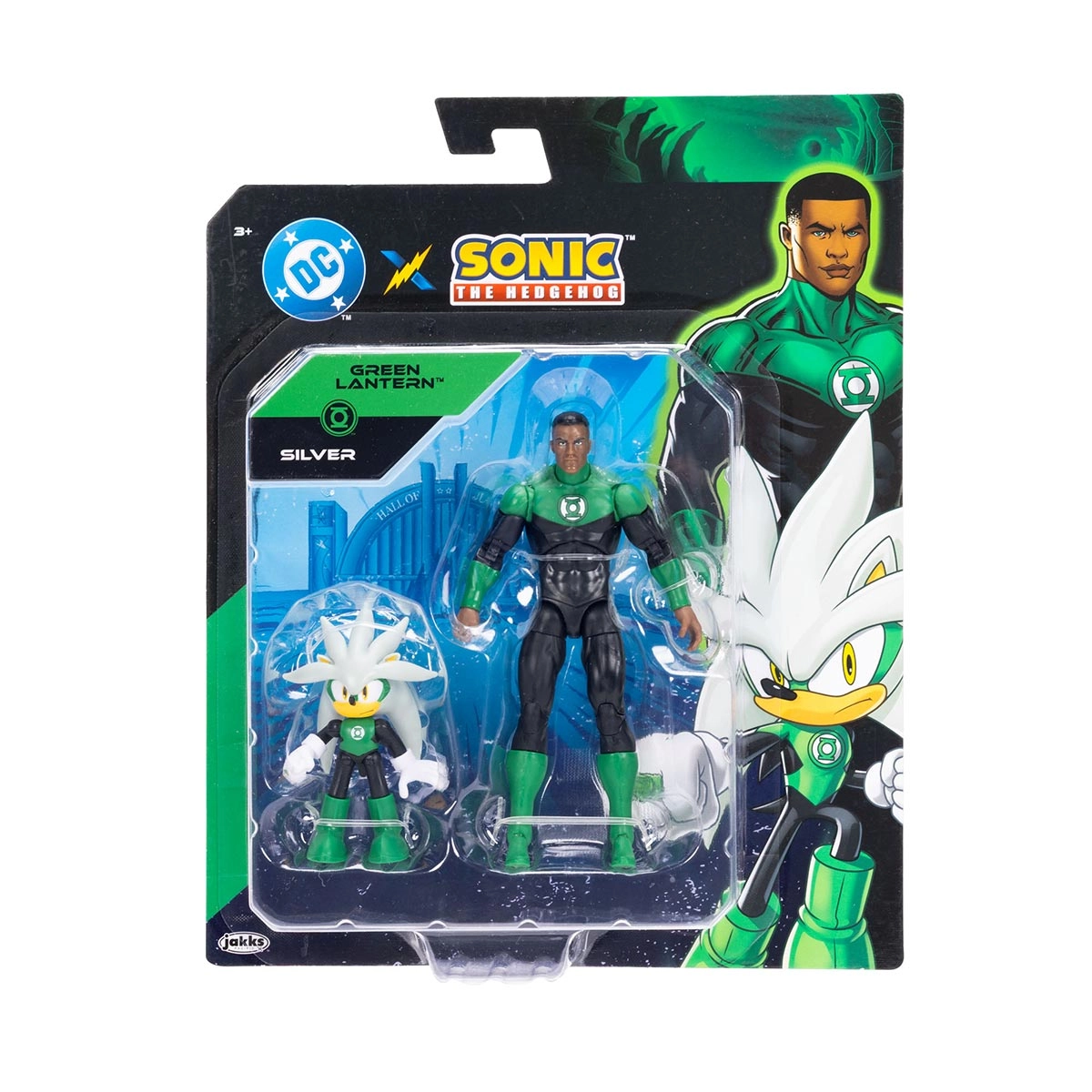 2 Bonecos Articulados Silver e Lanterna Verde  - Sonic Warner
