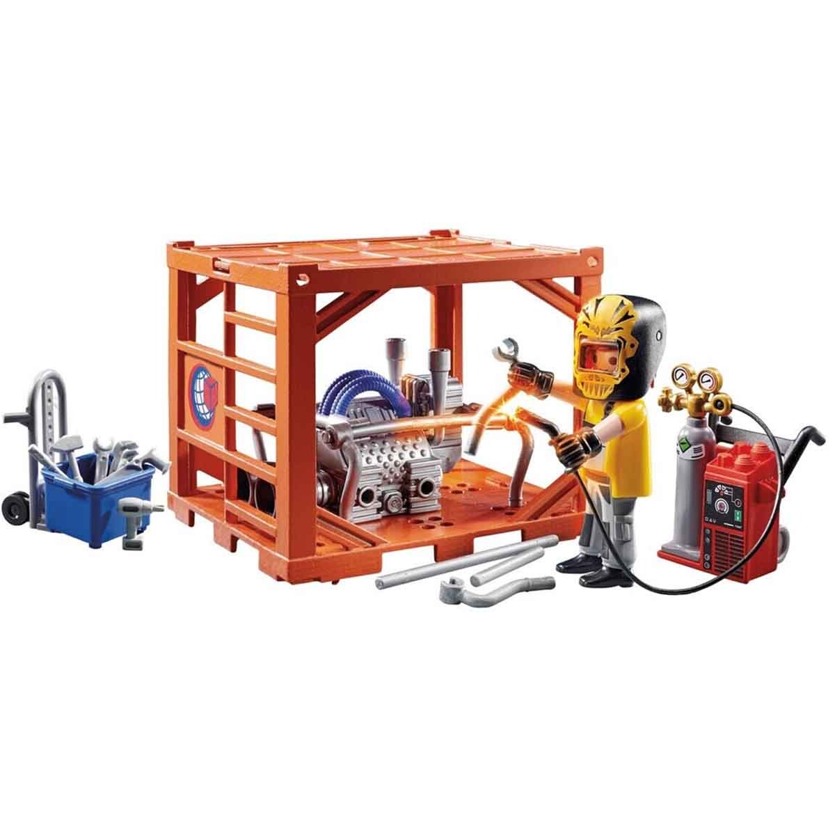 Playmobil - Fabricante De Conteiner - City Action - 70774