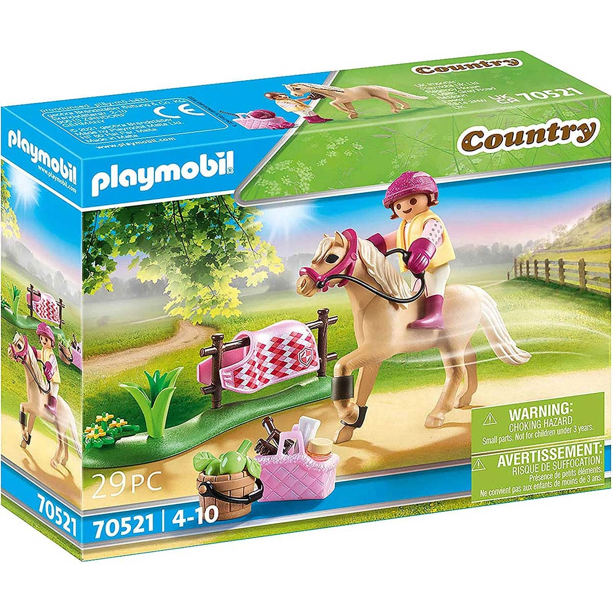 Playmobil - Pônei Alemão Colecionável - Country - 70521 Playmobil - Pônei Alemão Colecionável - Country - 70521