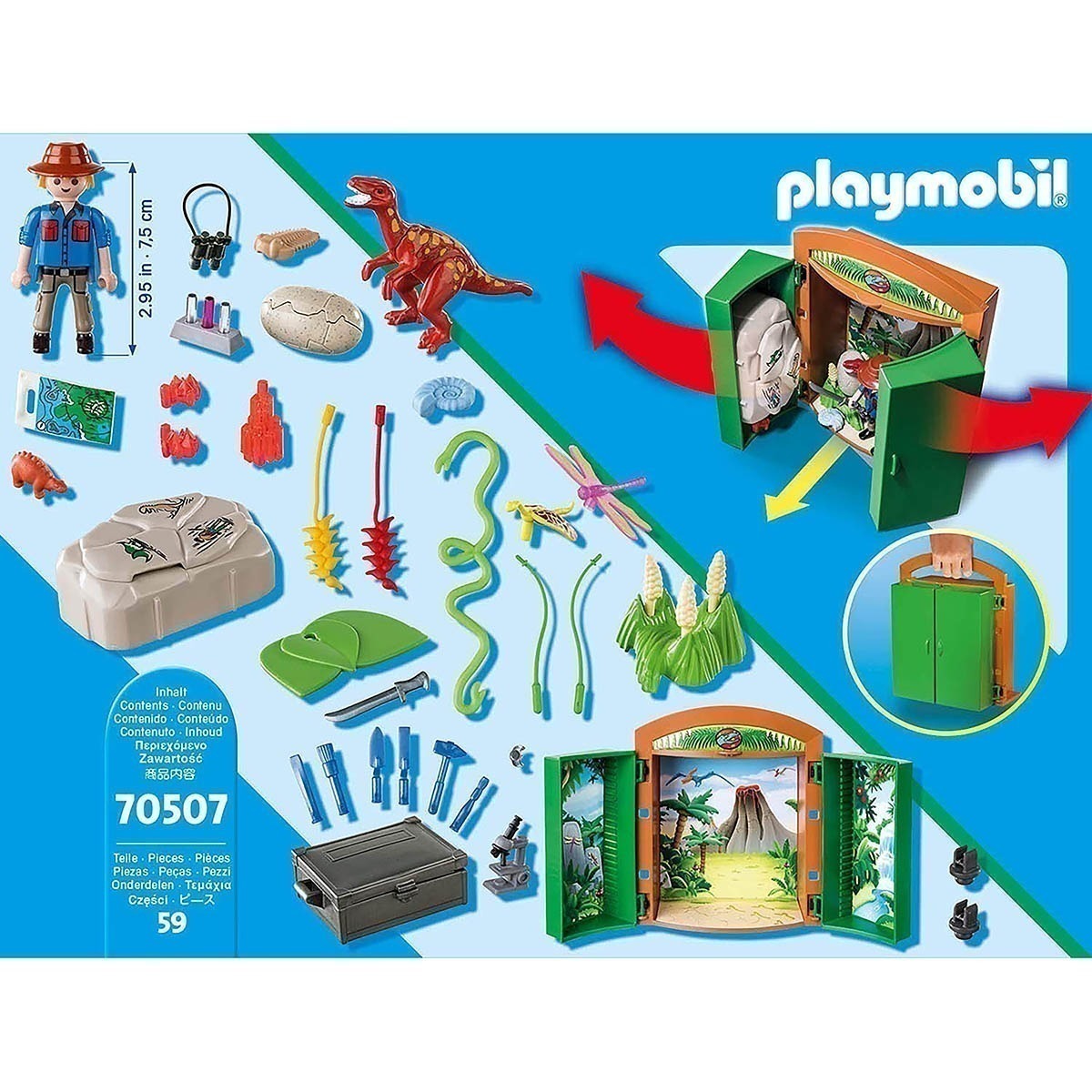 Playmobil - Explorador E Dinossauro - Dinos - 70507