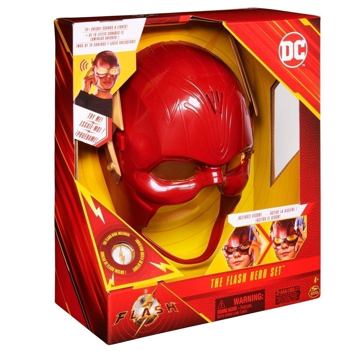 The Flash - Máscara Do Flash Com Anel, Luz E Som Dc